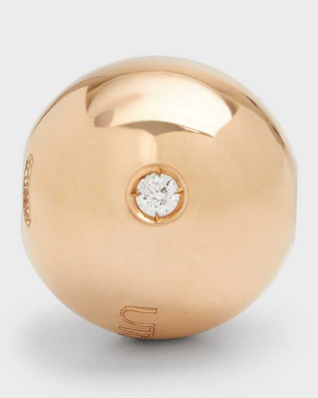18K Rose Gold Necklace Clasp with Diamonds, 12mm